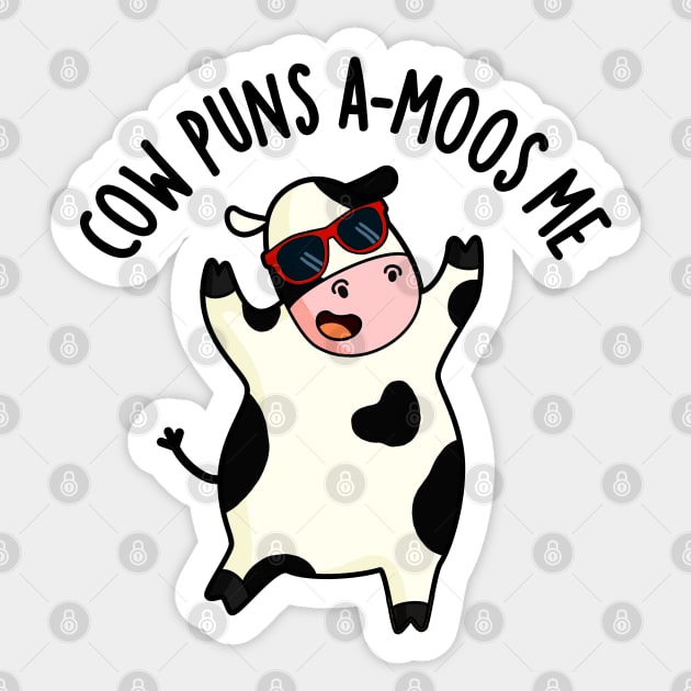 Cow Puns Amoos Me Funny Cow Pun Sticker by punnybone